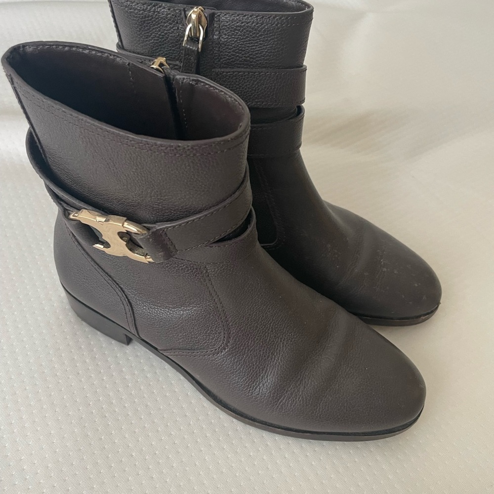 Tory Burch brown leather boots